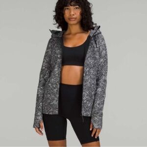 Lululemon Scuba Full-Zip Hoodie Offbeat Alpine White Black Jacket